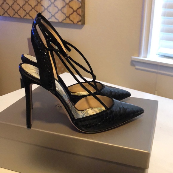 New auth Giorgio Armani black slingback heels 40 - Picture 4 of 8